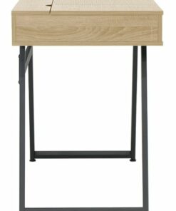Calico Designs - Rockdale Modern Office Writing Laptop Desk with Multiple Storage Compartments, Charging Station - Honey Maple