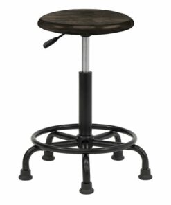 Studio Designs - Retro Wood and Metal Stool - Distressed Black