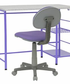 Calico Designs - Study Zone II Student Desk and Task Chair 2 Piece Set - Purple