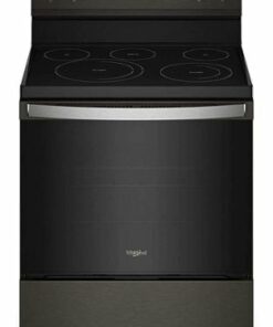 Whirlpool - 5.3 Cu. Ft. Freestanding Electric Convection Range with Air Fry - Black Stainless Steel