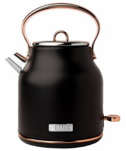 Haden - Heritage  1.7 Liter Electric Kettle Stainless Steel with Auto Shut -Off - Black/Copper