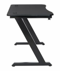 OSP Home Furnishings - Ghost Battlestation Gaming Desk in Matte Top and Black Legs - Black