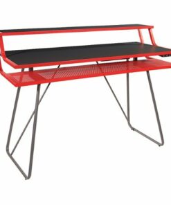 OSP Home Furnishings - Glitch Battlestation Gaming Desk in - Red
