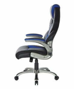 OSP Home Furnishings - Oversite Gaming Chair in Faux Leather - Blue