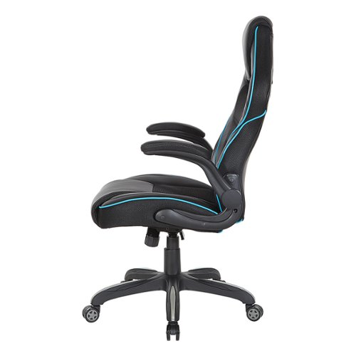 OSP Home Furnishings - Xeno Gaming Chair in Faux Leather - Blue