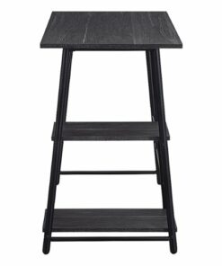 OSP Home Furnishings - Frame Works 40” Desk with Two Storage Shelves in Mocha Finish