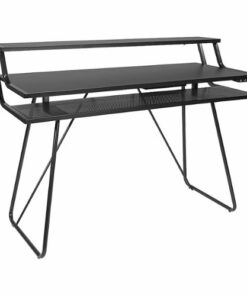 OSP Home Furnishings - Glitch Battlestation Gaming Desk in - Black