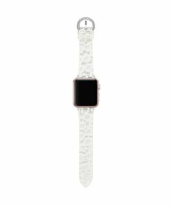 kate spade new york - band for 38/40/41mm Apple Watch® - Clear and White Hollyhock Floral - Clear band with white hollyhock floral print