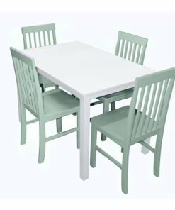Walker Edison - 5-Piece Modern Dining Set - Green