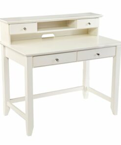 SEI Furniture - Barberry Secretary Desk w/ Storage - White finish
