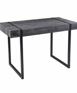 SEI Furniture - Harkriven Small Space Desk - Black oak and black finish