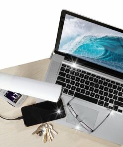 OttLite - Thrive LED Sanitizing Desk Lamp w/ SpectraClean Disinfection, Smart Digital Display, 3 Brightness Settings & USB Port