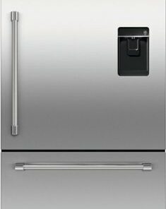 Fisher & Paykel - 17.1 Cu. Ft. Bottom-Freezer Counter-Depth ActiveSmart Refrigerator Ice Water - Silver 0