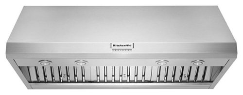 KitchenAid - 48'' 585 or 1170 CFM Motor Class Commercial-Style Wall-Mount Canopy Range Hood - Stainless steel 0