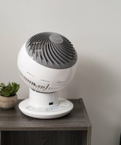 Woozoo - Compact Personal Oscillating Air Circulator Fan with Remote - 10 Speed with Timer - Large Room 470 ft² - White