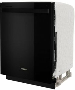 Whirlpool - 24" Top Control Built-In Dishwasher with Stainless Steel Tub, Large Capacity with Tall Top Rack, 50 dBA - Black