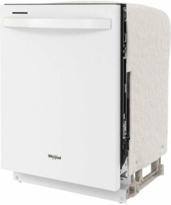 Whirlpool - 24" Top Control Built-In Dishwasher with Stainless Steel Tub, Large Capacity with Tall Top Rack, 50 dBA - White
