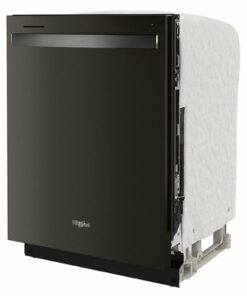 Whirlpool - 24" Top Control Built-In Dishwasher with Stainless Steel Tub, Large Capacity & 3rd Rack, 47 dBA - Black Stainless with PrintShield Finish
