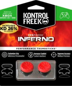 KontrolFreek - FPS Freek Inferno 4 Prong Performance Thumbsticks for Xbox One and Xbox S - Red