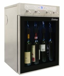Vinotemp - The Winesteward 4-Bottle Wine Dispenser - Silver