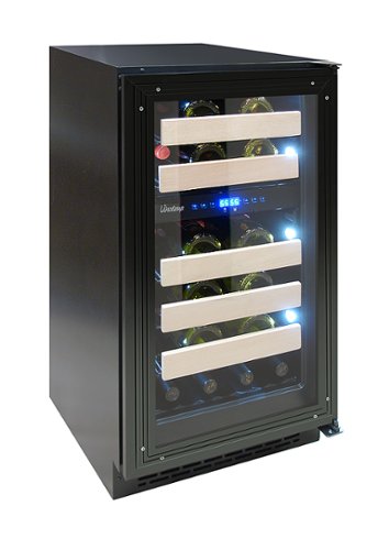 Vinotemp - 18-Bottle Panel-Ready Wine Cooler - Black