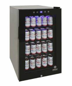 Vinotemp - 105-Can Beverage Cooler with Touch Screen - Black