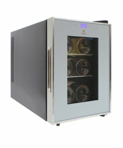 Vinotemp - 6-Bottle Single Zone Wine Cooler with Touch Screen - Silver