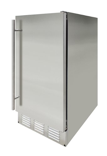 Vinotemp - Brama Outdoor 14-Inch 25 Lb Freestanding Icemaker - Silver