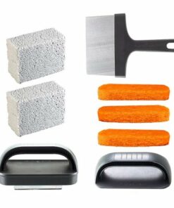 Blackstone - 8-Piece Professional Griddle Top Cleaning Kit with Extra Scrub Pads and Cleaning Brick