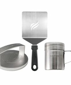 Blackstone - 3-Piece Professional Grade Hamburger Kit with Round Stainless Steel Burger Press, Spatula and Salt Shaker - Multi