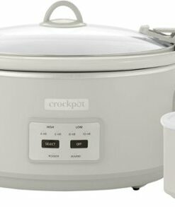 Crock-Pot - Crockpot 7 qt. Programmable Slow Cooker with Locking Lid and Little Dipper - Mushroom