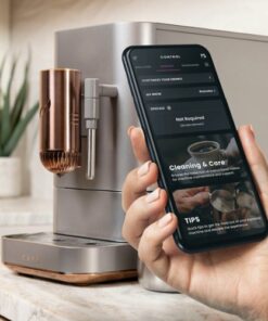 Café - Affetto Automatic Espresso Machine with 20 bars of pressure, Milk Frother, and Built-In Wi-Fi - Steel Silver