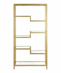 Camden&Wells - Johann 68" Tall Bookcase - Brass