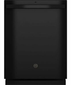 GE - Top Control Built In Dishwasher, 55 dBA - Black