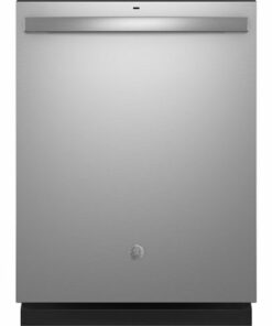 GE - Top Control Built In Dishwasher with Sanitize Cycle and Dry Boost, 50 dBA - Stainless steel