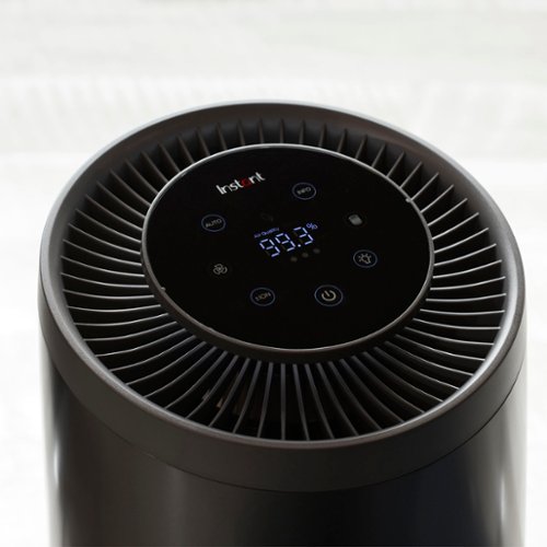 Instant - HEPA Air Purifier for Medium Rooms Removes 99.9% of Dust, Smoke, & Pollen with Plasma Ion Technology - Charcoal