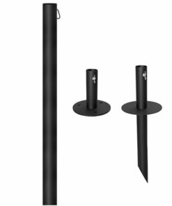 Excello Global Products - Bistro String Light Pole - 1 Pack - Extends to 10 Feet - Universal Mounting Options