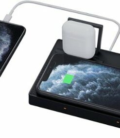 NEXT - 4-in-1 10W Wireless Charging Pad for Apple Watch, iPhone and AirPods - Black