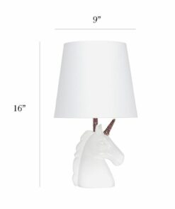 Simple Designs - Unicorn Table Lamp - Sparkling Rainbow and White