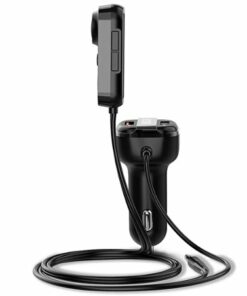 Rexing - AUX2 Mini Bluetooth Receiver with Dual USB Enhanced Bass and Voice Control - Black