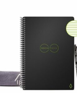 Rocketbook - Core Smart Reusable Notebook Lined 6" x 8.8" - Infinity Black