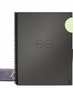 Rocketbook - Core Smart Reusable Notebook Lined 8.5" x 11" - Deep Space Gray