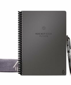 Rocketbook - Fusion Smart Reusable Notebook 7 Page Styles 6" x 8.8" - Deep Space Gray