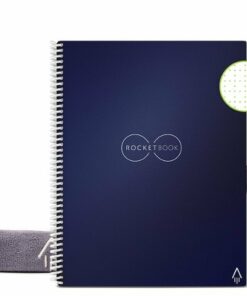 Rocketbook - Core Smart Reusable Notebook Dot-Grid 8.5" x 11" - Midnight Blue