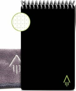 Rocketbook - Mini Smart Reusable Notebook Dot-Grid 3.5" x 5.5" - Infinity Black