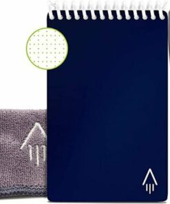 Rocketbook - Mini Smart Reusable Notebook Dot-Grid 3.5" x 5.5" - Midnight Blue