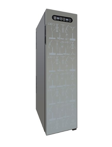 Vinotemp - 18-Bottle Dual-Zone Thermoelectric Wine Cooler - Black