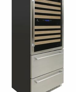 Vinotemp - 135-Bottle Wine Cooler with Drawer - Black