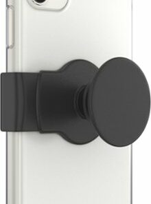 PopSockets - PopGrip Slide Stretch Cell Phone Grip and Stand for Most Cell Phone Cases - Black