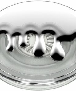 PopSockets - PopGrip Premium Cell Phone Grip and Stand - Chrome Drip Silver